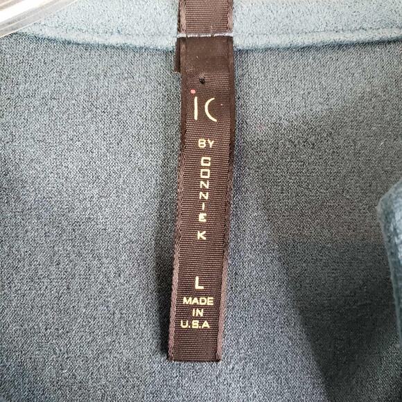 IC by Connie K Jacket Women's L Faux Suede Artsy Lagenlook 3/4 Sleeve 1 Button - Picture 6 of 9